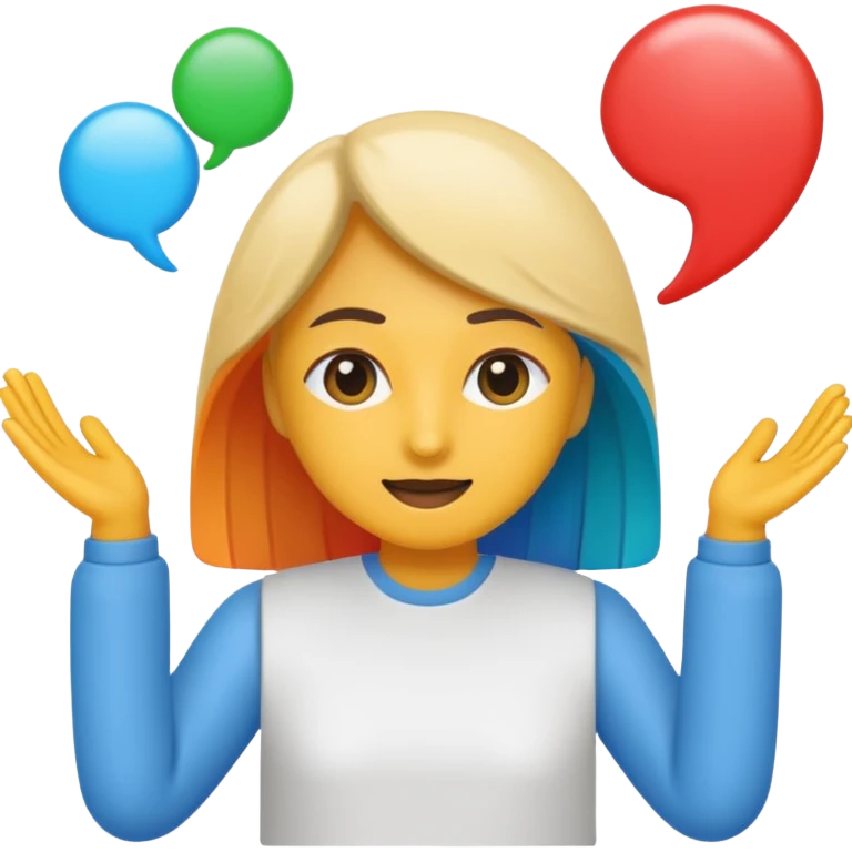 a single bimoji showing the action of contact us emoji