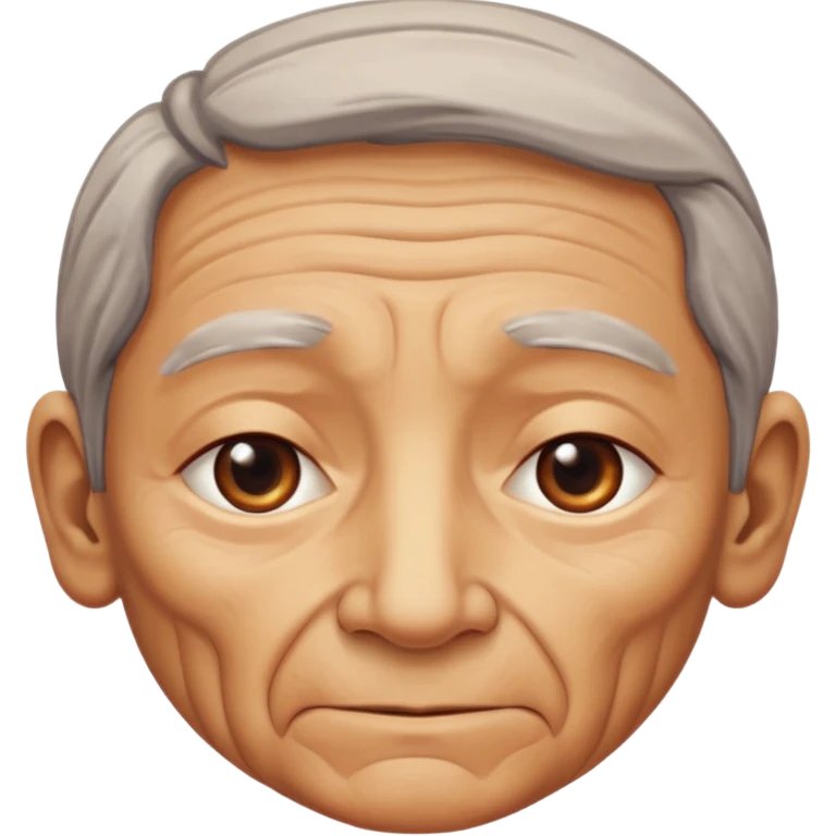 cara vieja por un lado y cara rejuvenecida por otro lado emoji