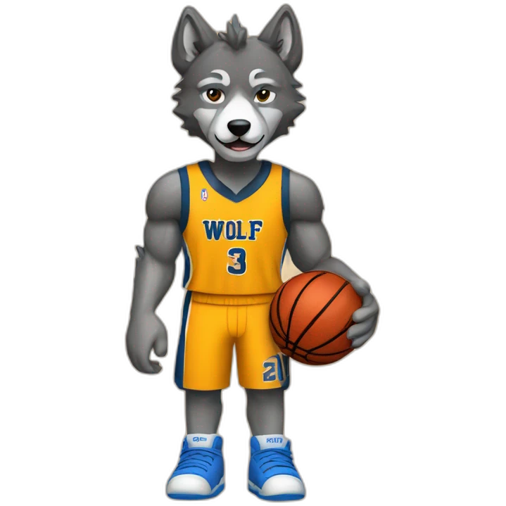 wolf basketball player emoji