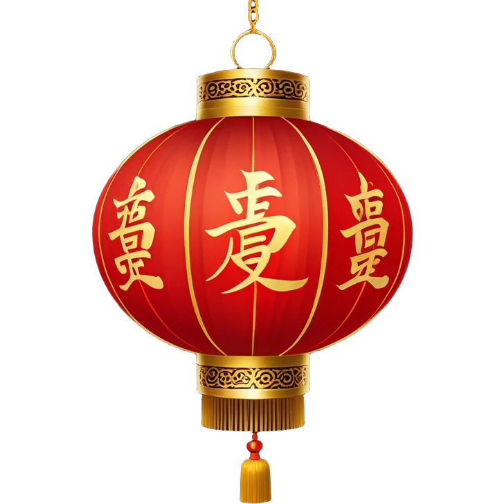 Chinese New Year red lantern – Cinematic Realistic Chinese New Year Red Lantern, depicted as an exquisitely crafted lantern adorned with intricate red and gold patterns, softly glowing against a dark background with subtle calligraphic details, evoking festive warmth and tradition. emoji