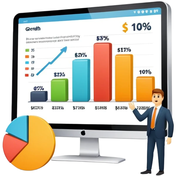 Case study slide showing impressive business results and ROI emoji