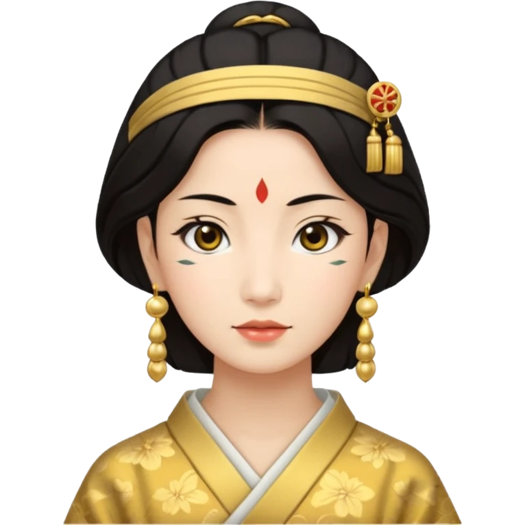ancient japanese woman with earrring emoji