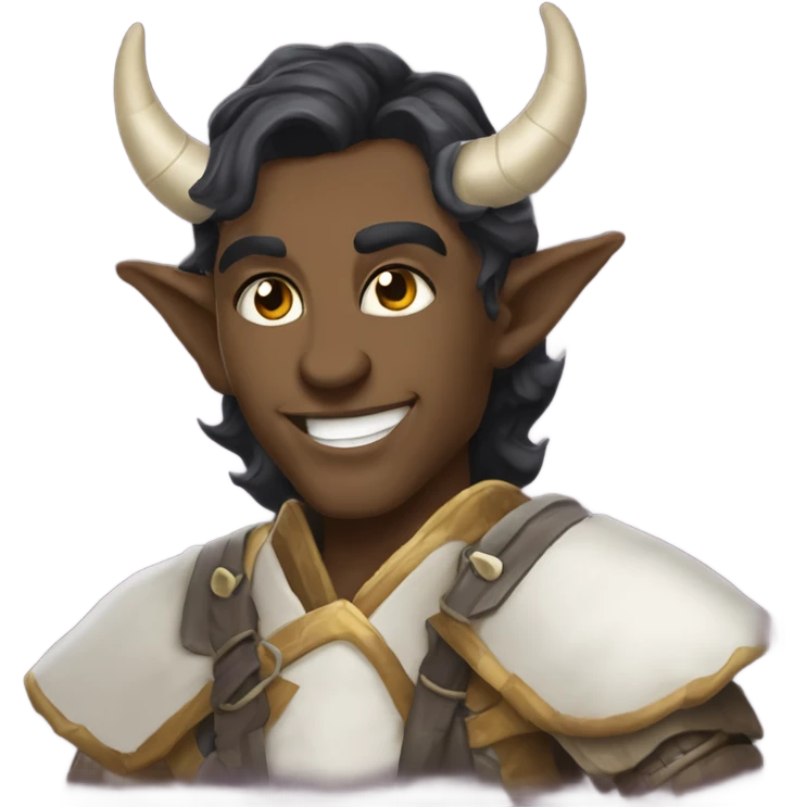 Crie um tiefling paladino de d&d  emoji