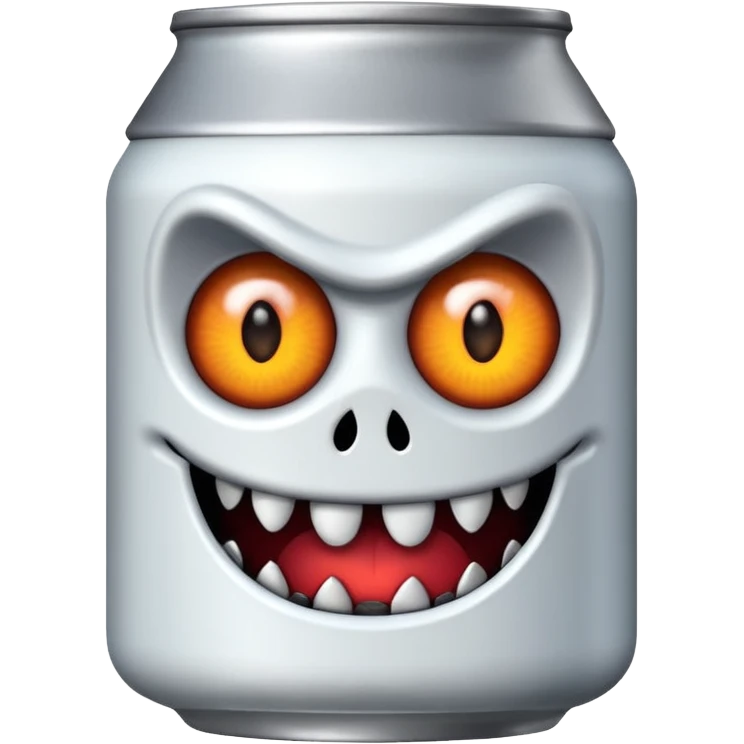 Crea un emoji de una lata de monster blanca emoji