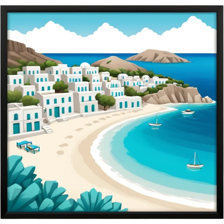 greek island beach emoji
