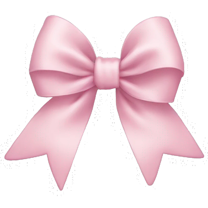 Light pink bow emoji