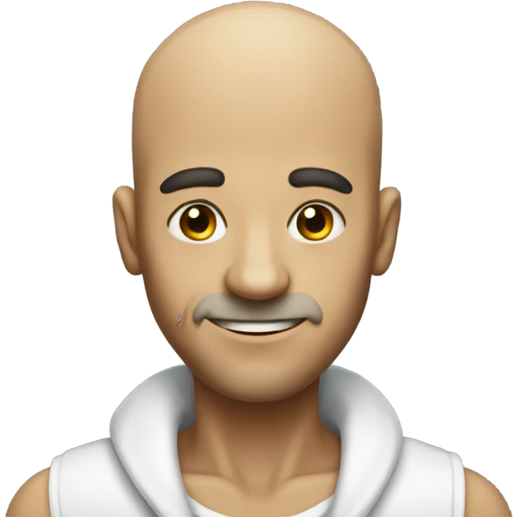 bald man as a worm emoji