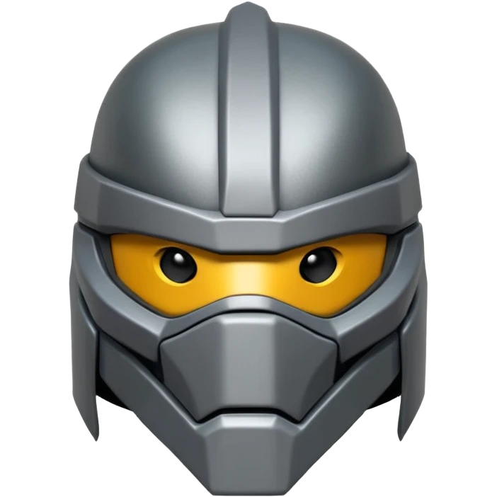 master shredder's helmet from teenage mutant ninja turtles, no eyes or face, just the helmet and related material, lets make it a silhouette.  The last one is best.  lets make it more realistic to the movie emoji