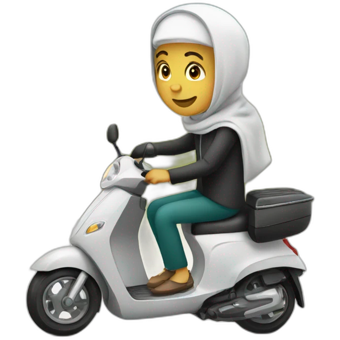 muslim with scooter emoji