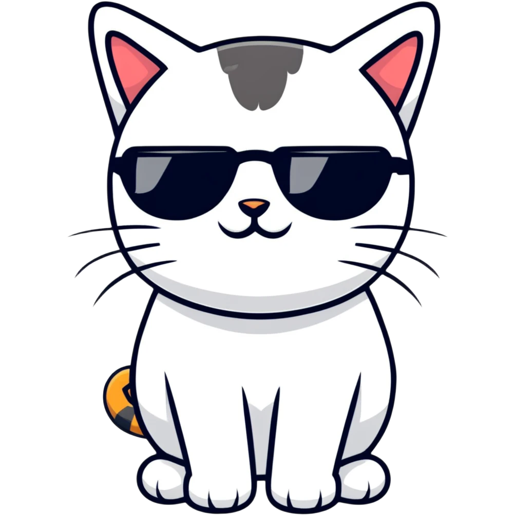 Cat with sunglasses emoji