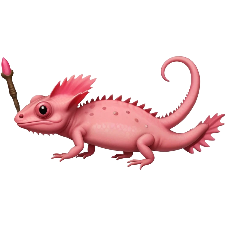 chamaleon playin with axolote emoji