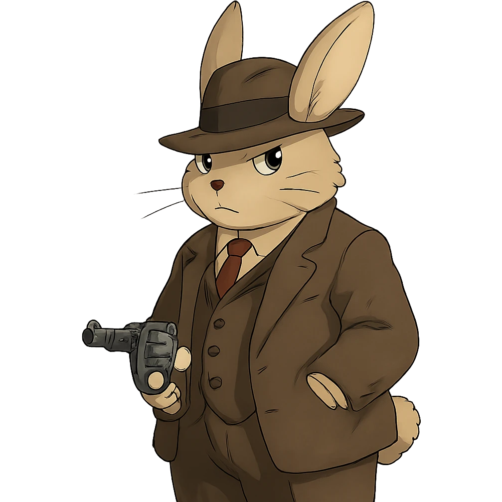 gangster rabbit emoji