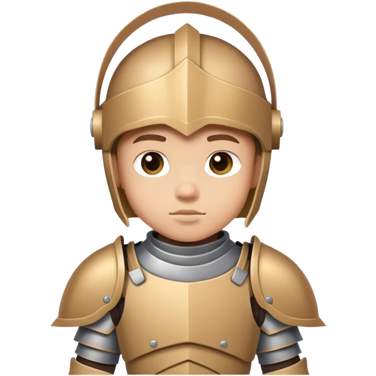 kid with a cardboard armor emoji
