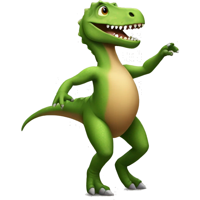 Dinosaur dancing emoji