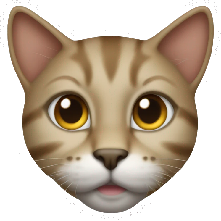 cat.  fur is a warm golden-brown color with subtle darker tabby markings. The body is well with a strong, muscular frame. Its legs are relatively short, and the tail is thick and slightly tapered, matching the overall round and solid appearance. emoji