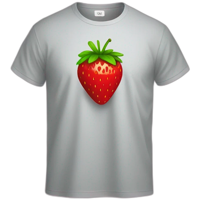 t-shirt with strawberry emoji