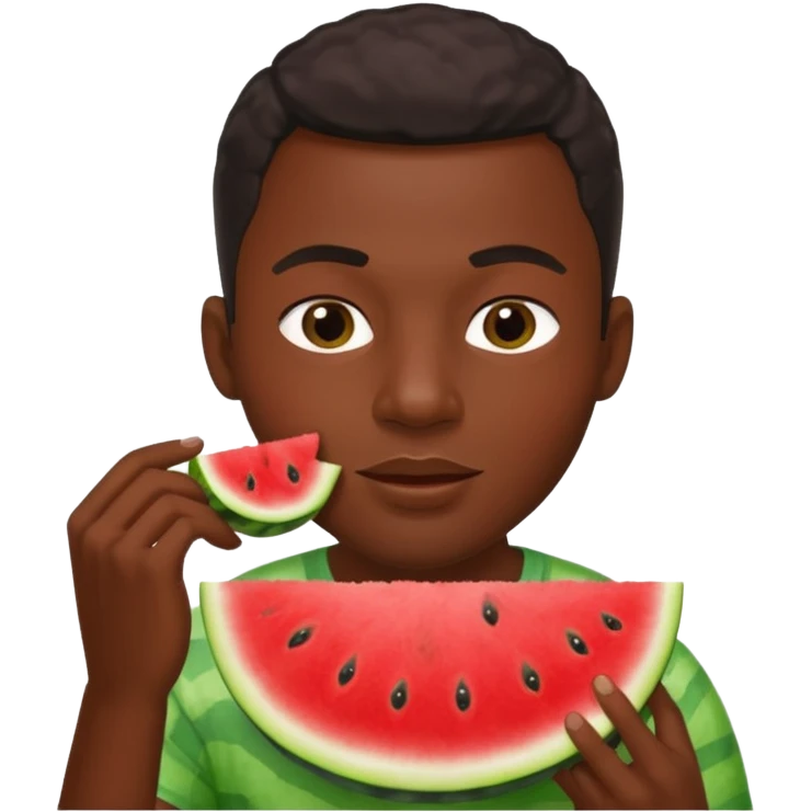 Black guy eating melon emoji