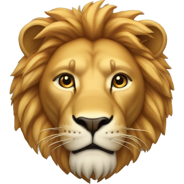 A lion’s head in tech savvy emoji