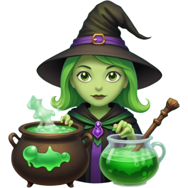 green witch cooking potion emoji