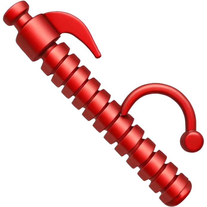 corkscrew red emoji