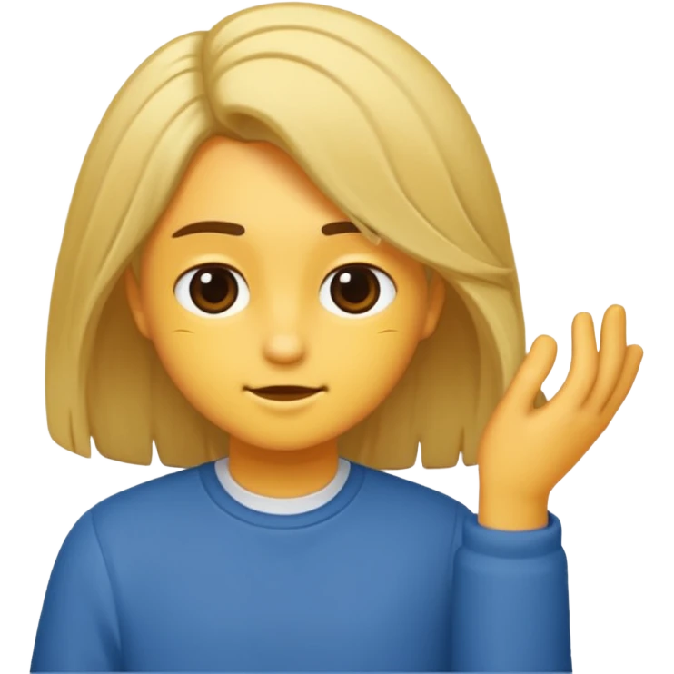 Like a 😏 like tucking its hair ..dont put hair tho emoji