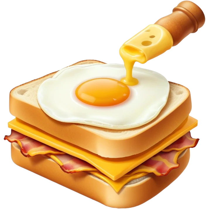 bacon egg and cheese sandwich with a bong emoji