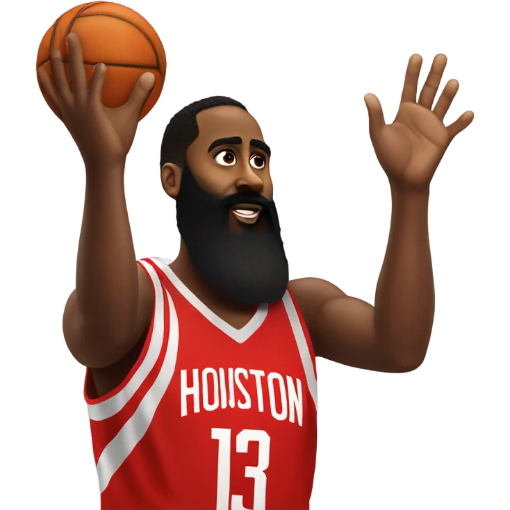 James harden holding up a 3 emoji