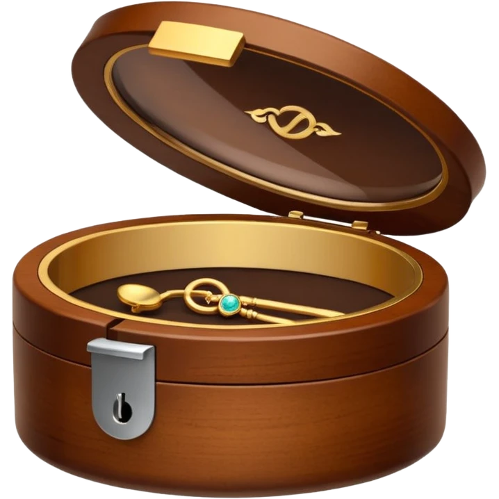  драгоценная шкатулка музыкальная круглая для украшений emoji