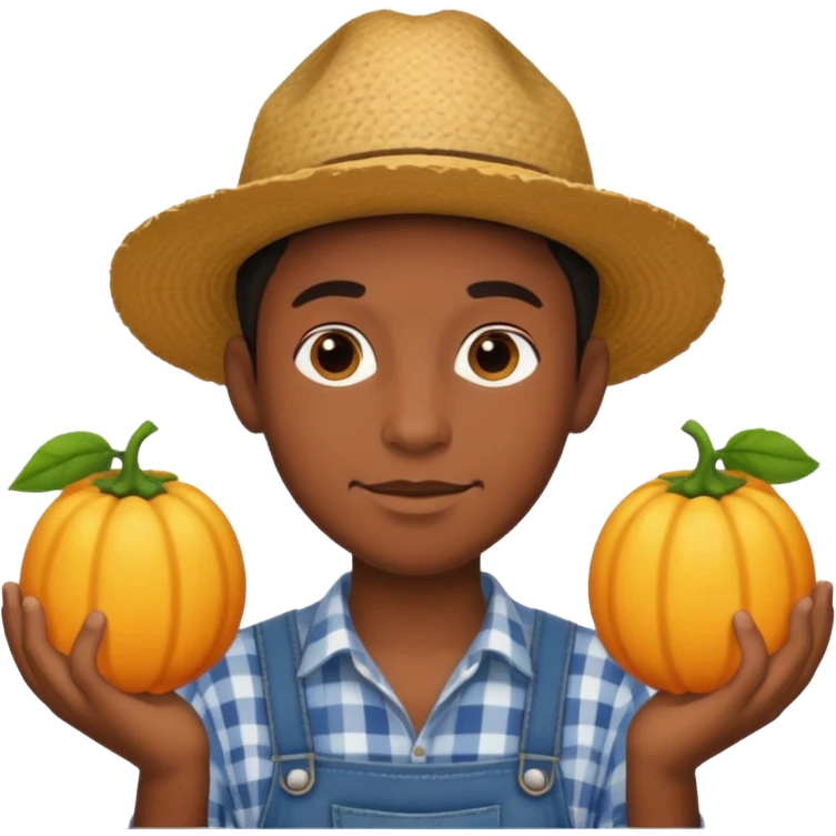 young black farmer emoji