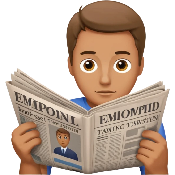 man Folding newspaper emoji