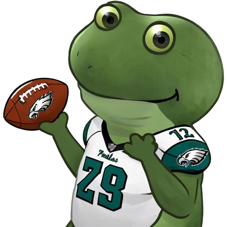 Philadelphia Eagles scoring a touchdown emoji