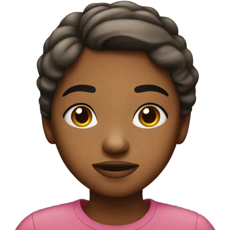 Girl with raising eyebrow emoji