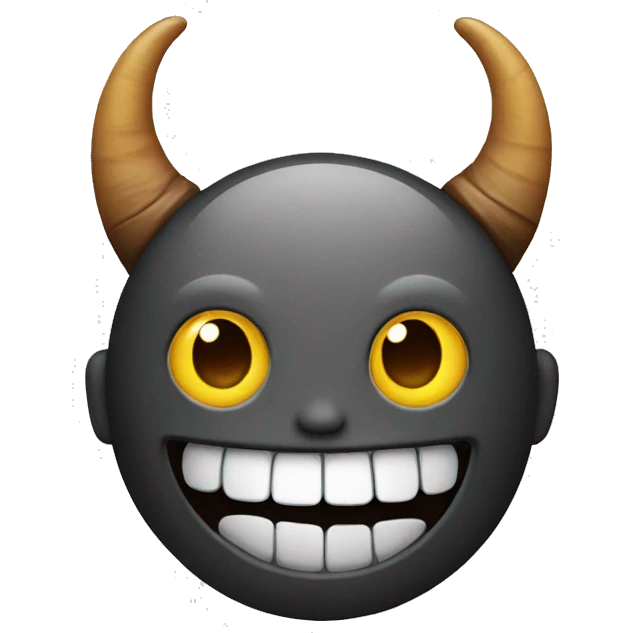 Creepy smiling emoji with horns  emoji