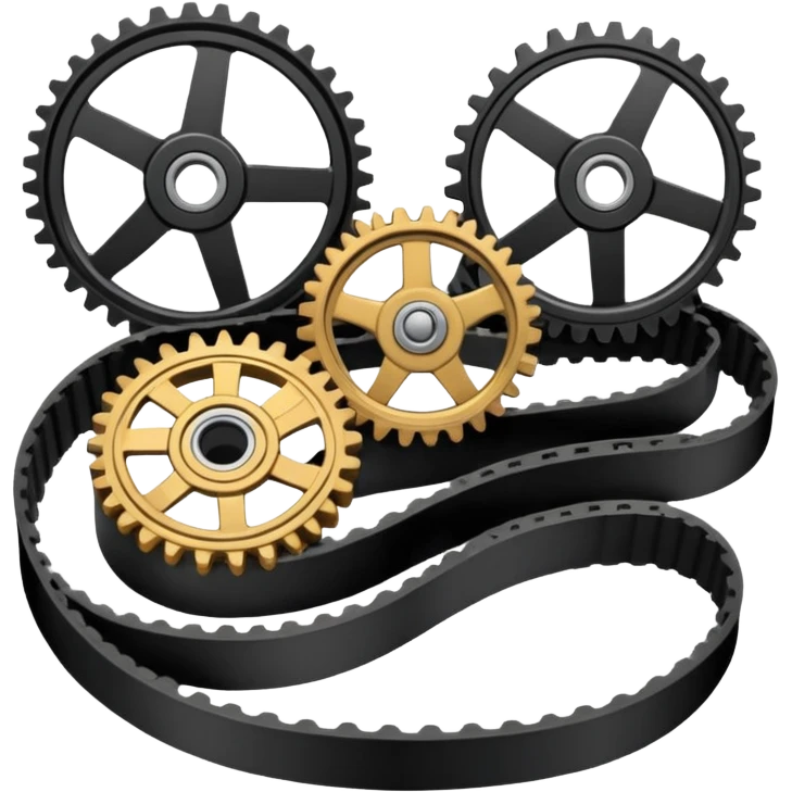 car timing belt with gears emoji