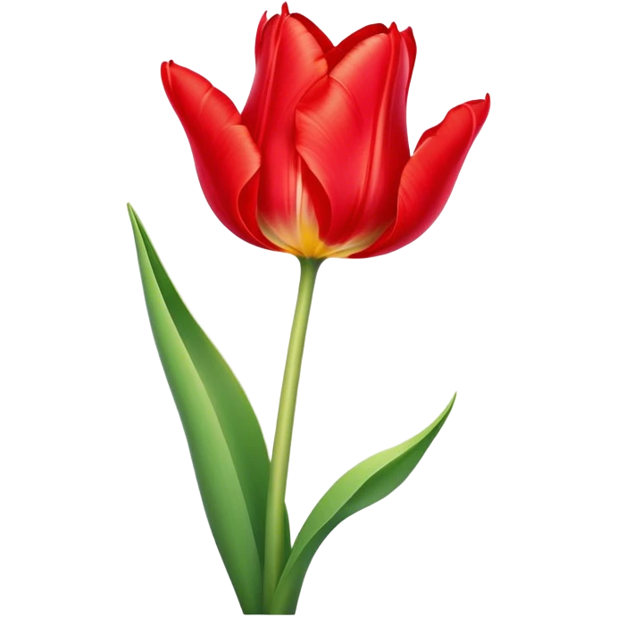 ​Cinematic Realistic Tulip, depicted as a single, exquisitely detailed bloom with vibrant red petals and a delicate stem, softly illuminated by natural light that highlights its graceful beauty and elegant form, emoji
