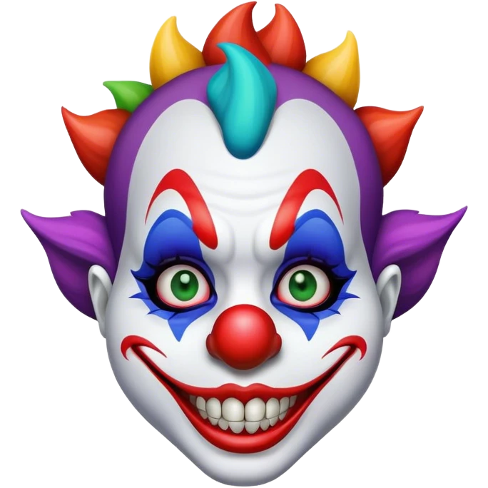 dinosaur clown face  emoji