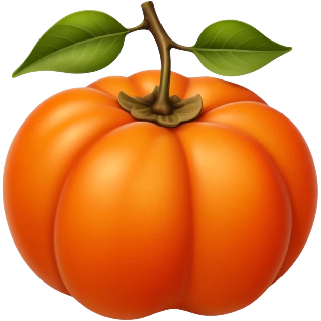 persimmon fruit emoji