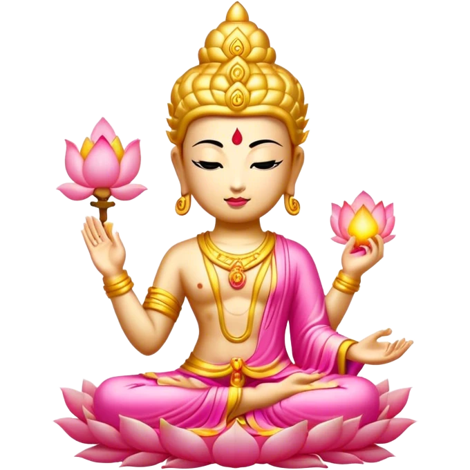 gold pink Bodhisattva  emoji