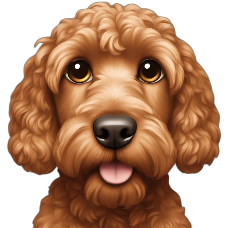 Reddish light brown cockapoo emoji