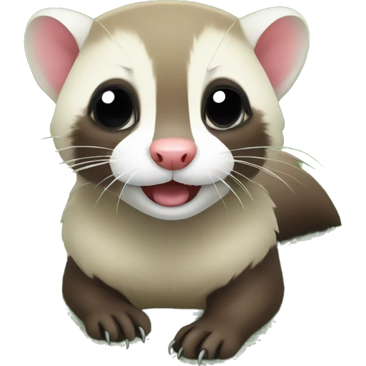 Ferret on the grass emoji