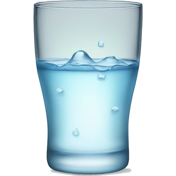 half filled water glass emoji