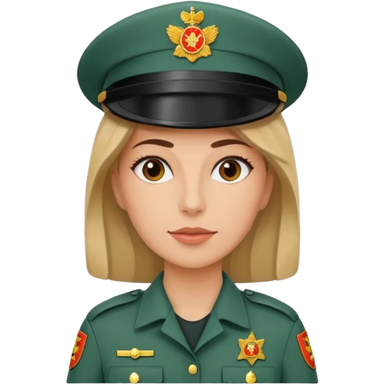 Crea un avatar de una guardia civil de españa mujer  y del area de seguridad vial/trafico emoji