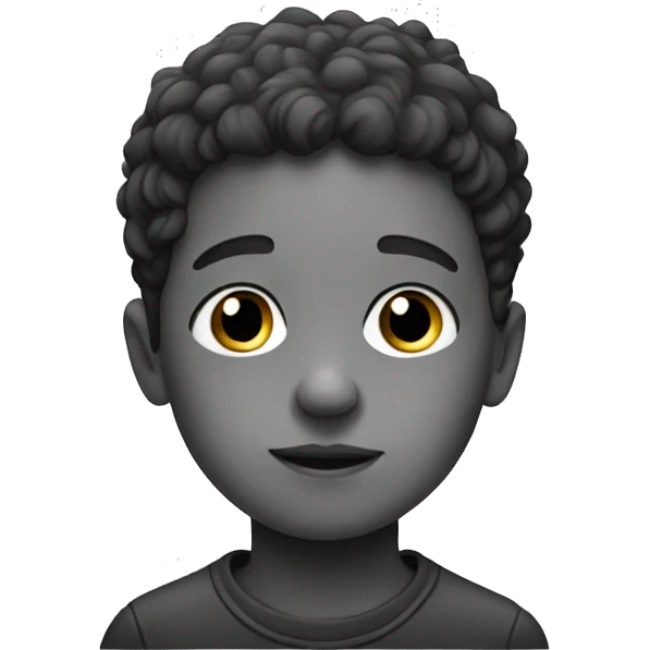 monochrome portrait of a boy emoji