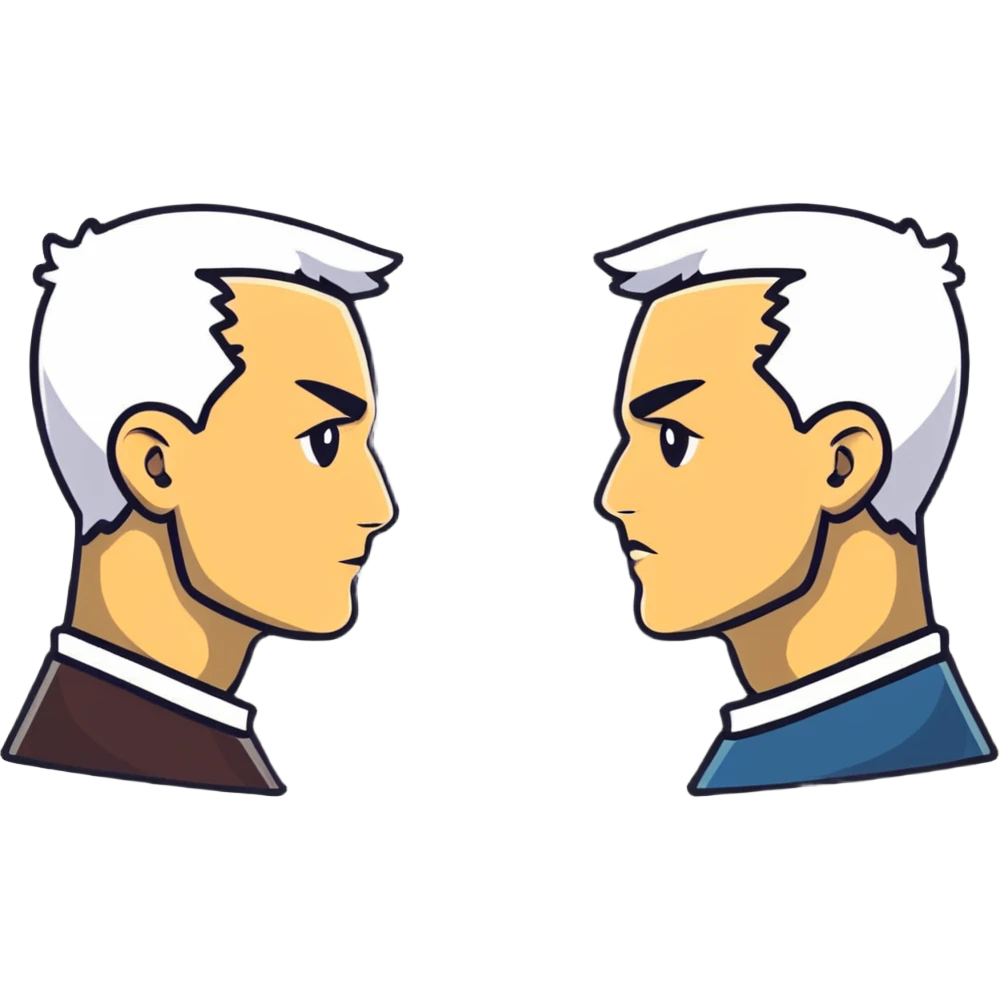 two men, gay couple, breaking up, expressive cartoon sticker style emoji