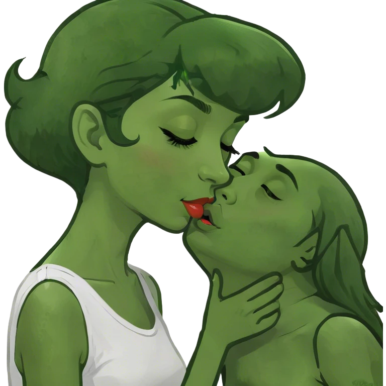 girl with hector fort kissing emoji
