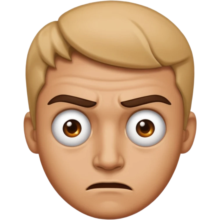 Side eye mad face emoji