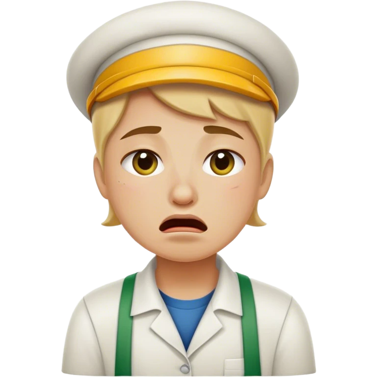 Subway restaurant worker crying emoji