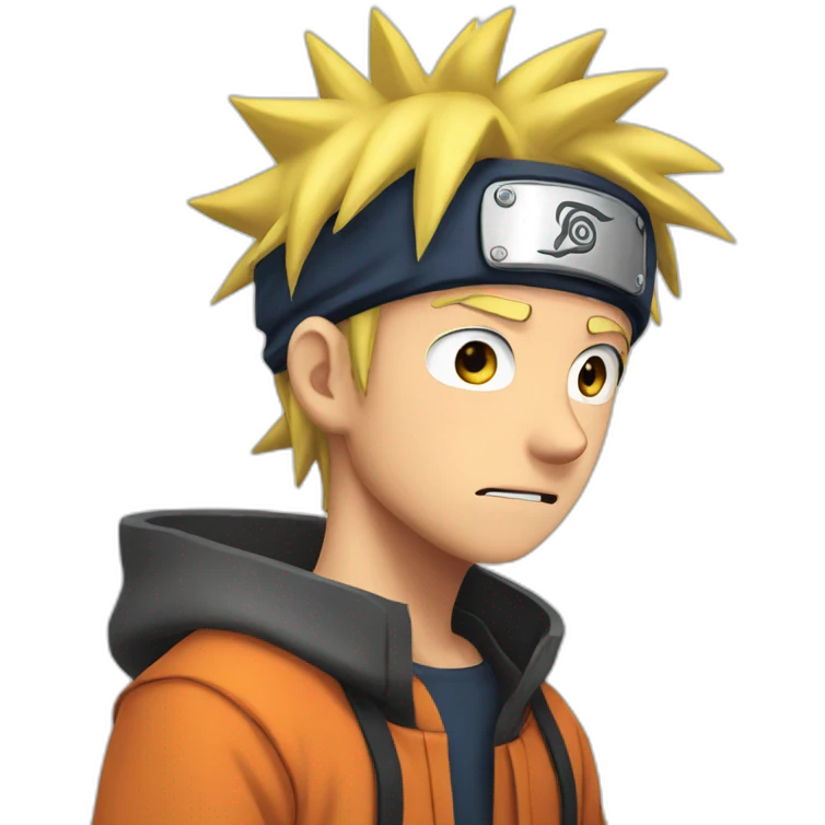 Goofy naruto sad emoji