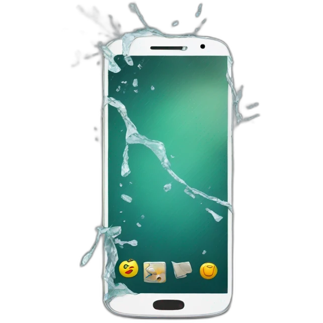 phone broke screen emoji