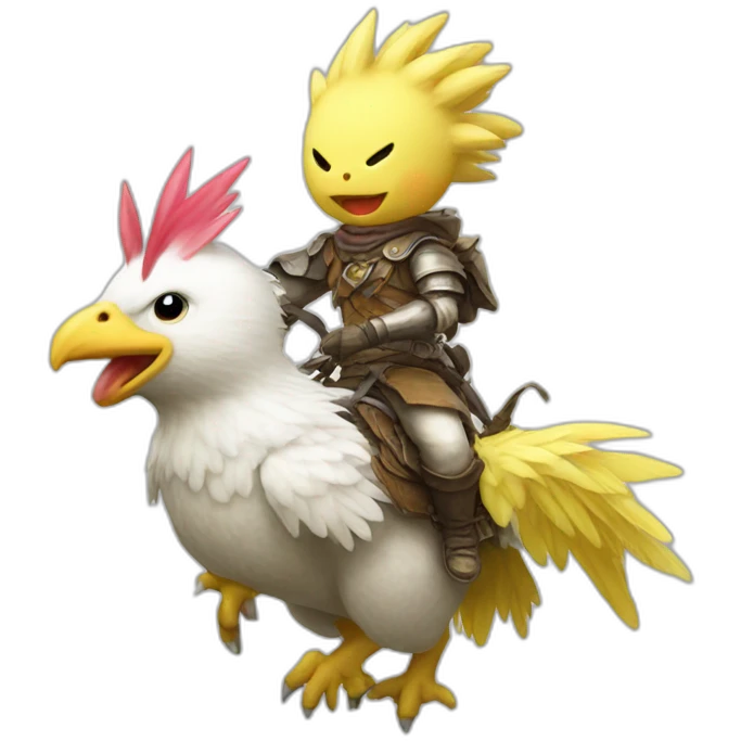 Moogle riding chocobo emoji